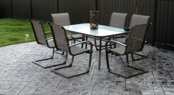 Backyard Concrete Stamping in Marysville