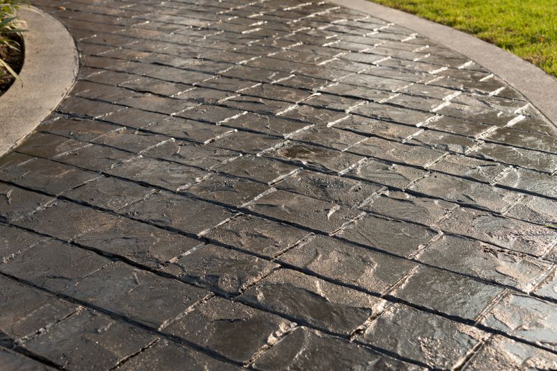 Outdoor Stamped Pathway